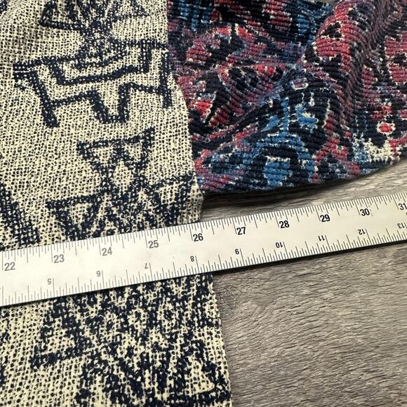 Anthropologie Pilcro Multicolor Womens XL Aztec V-Neck Thermal Sweater Geometric - Picture 6 of 11